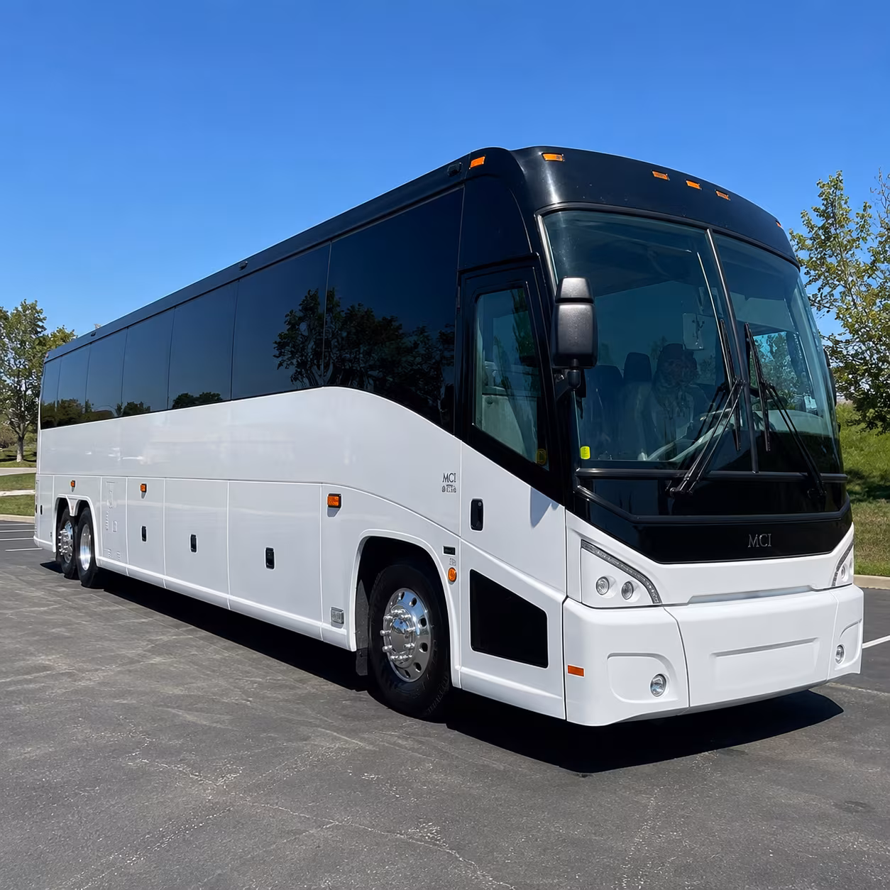 bridal party transportation buses across merced on your wedding day