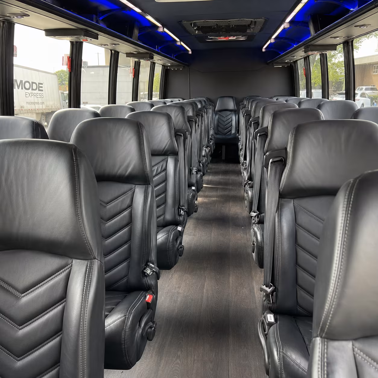 merced 25 passenger minibus inside