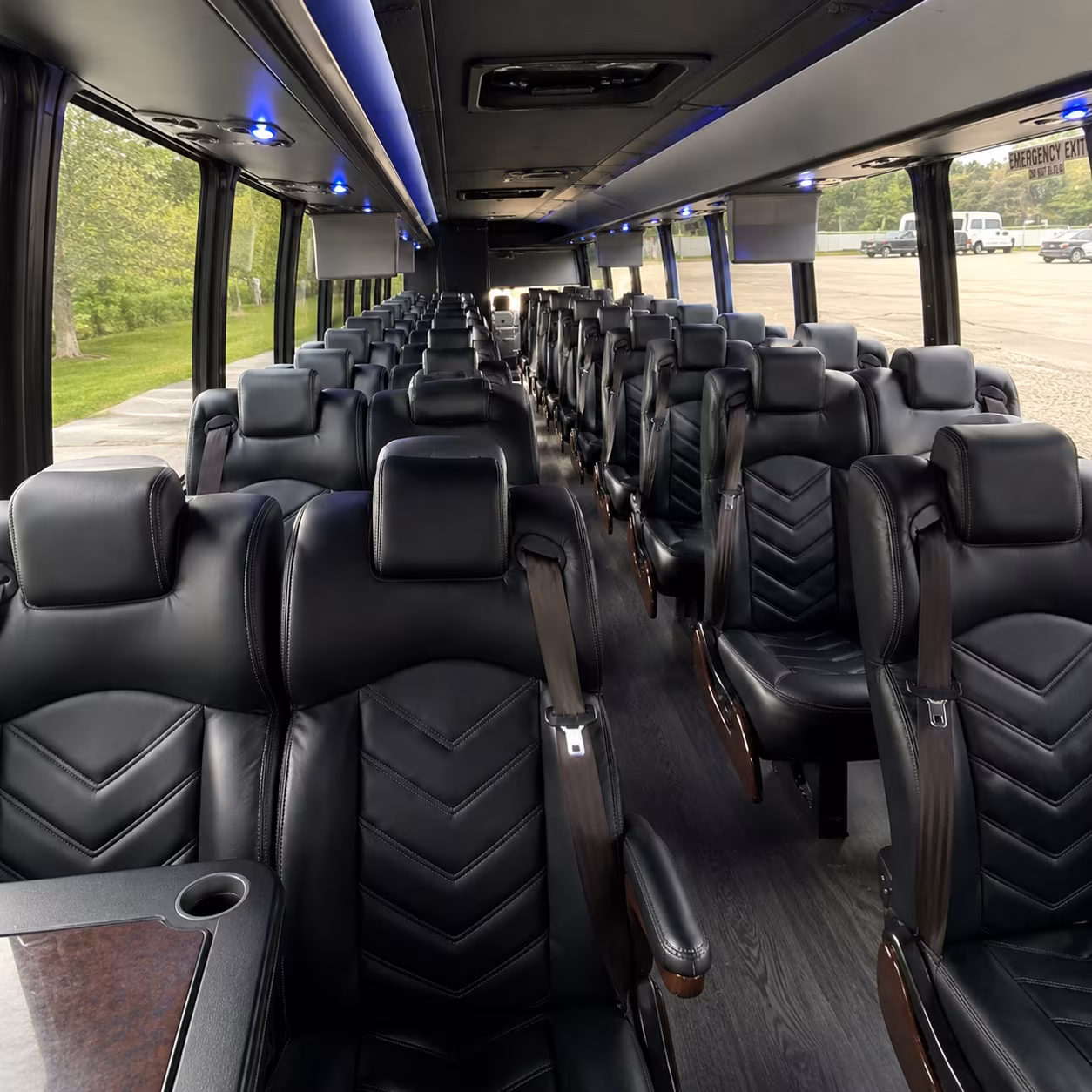 merced 28 passenger minibus inside