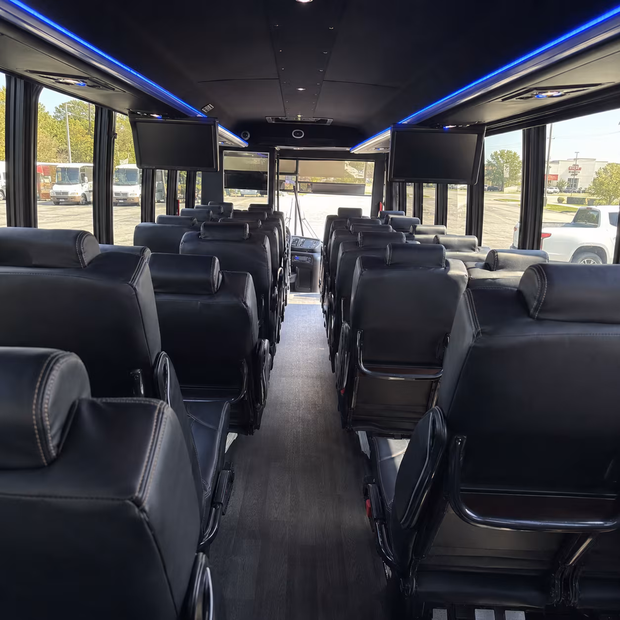 merced 28 passenger minibus interior