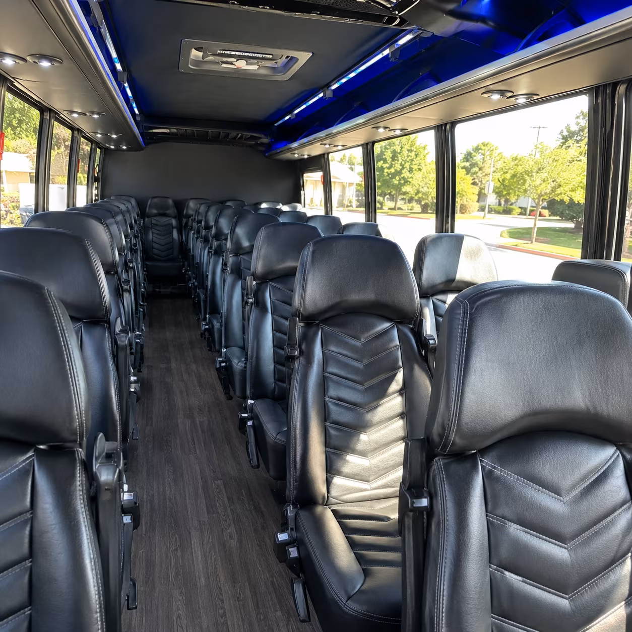 merced corporate event transportation onboard seating