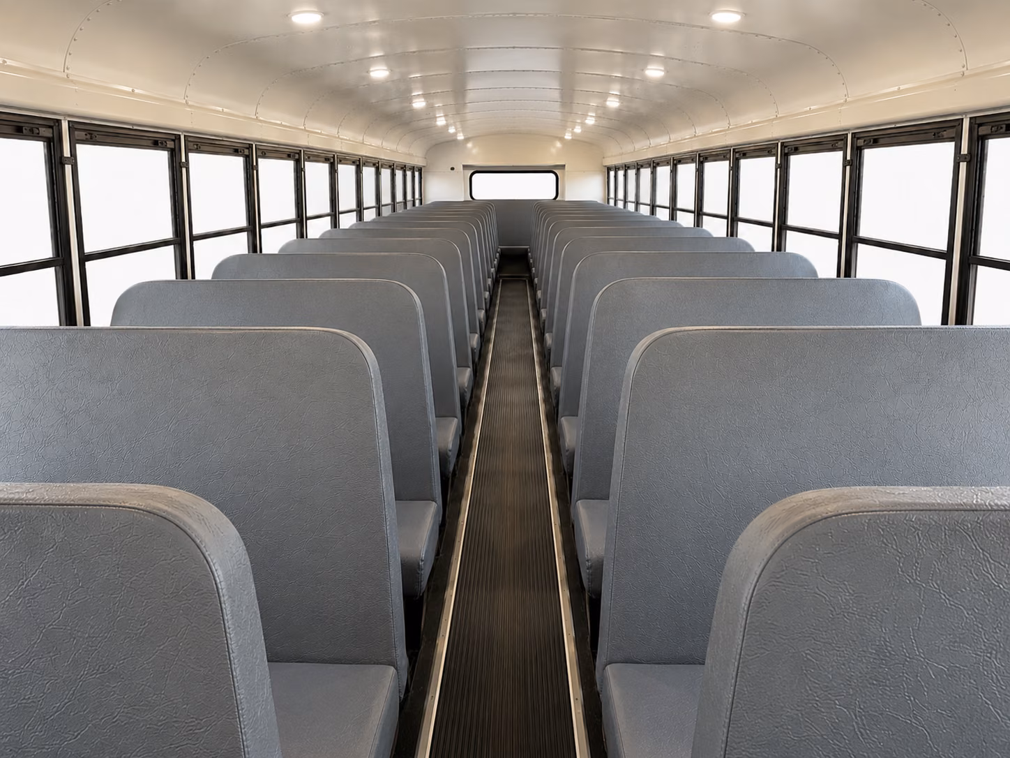 merced school bus inside