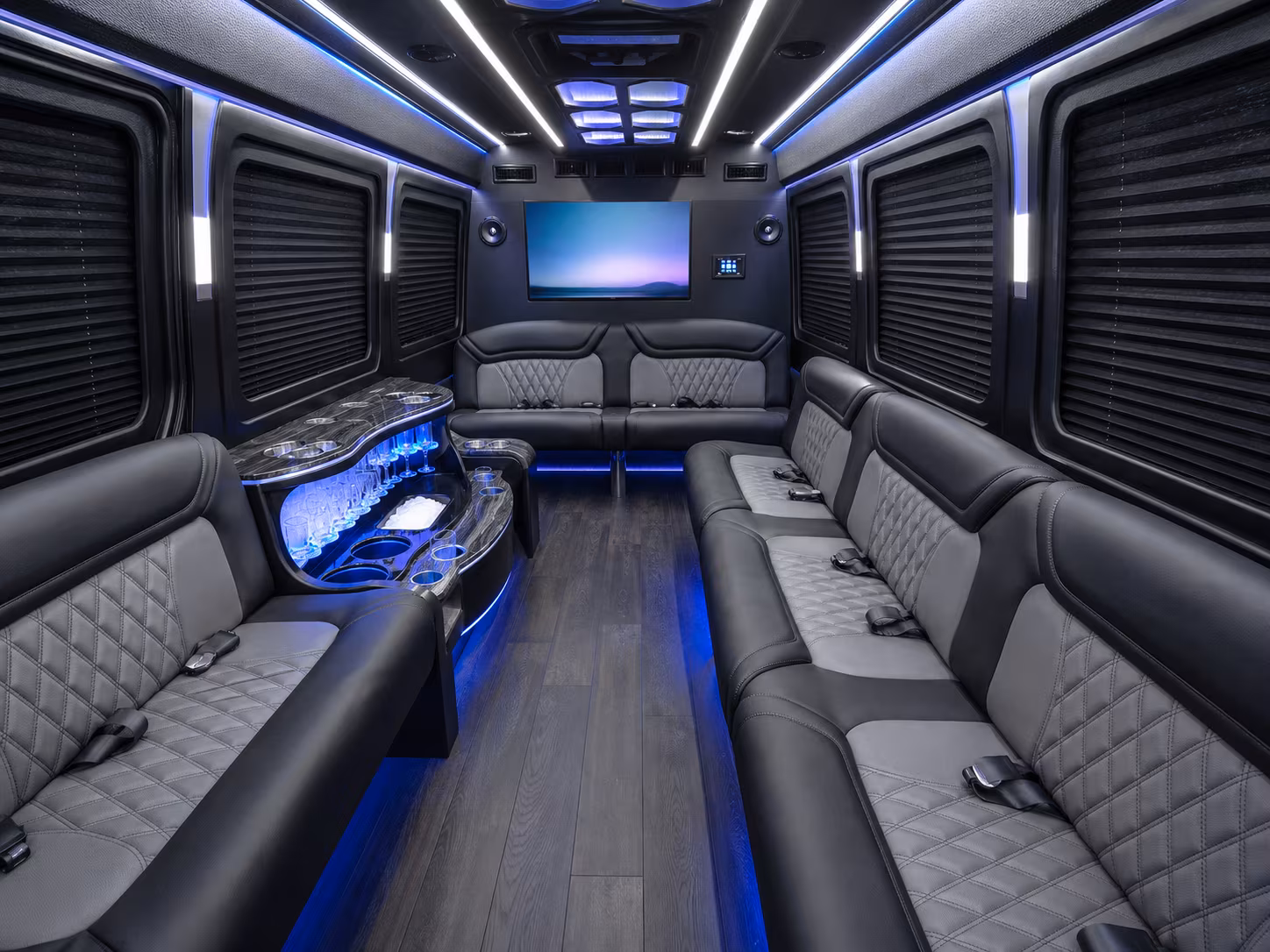 merced sprinter limousine inside